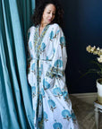 Aqua Shell naisten kimono aamutakki Puuvillavaatteet Powell Craft