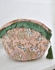 Toilettilaukku - Peach And Green Print Laukut Powell Craft