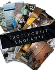 Kaurilan Saunan Tuotekortit Englanniksi - 6 kpl - markkinointimateriaali