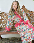 Floral Garden naisten kimono aamutakki Puuvillavaatteet Powell Craft