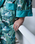 Green Leaf naisten kimono aamutakki Puuvillavaatteet Powell Craft