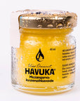 Havuka Mesiangervo-kuusenpihkavoide 40ml lasipurkissa, jossa metallinen kierrekorkki.