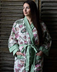 Pink Chintz naisten kimono aamutakki Puuvillavaatteet Powell Craft