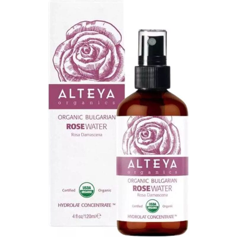 Bulgarian Rose Water - Ruusuvesi 120ml lasisessa suihkepullossa brändiltä Alteya Organics. 