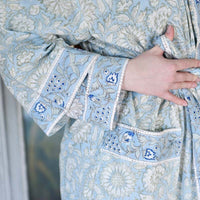 Corn Flower naisten kimono aamutakki Puuvillavaatteet Powell Craft 