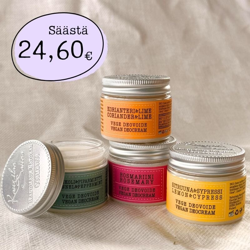 Deovoidekimara - 4 x Vegedeovoide Deovoiteet Kaurilan Sauna 