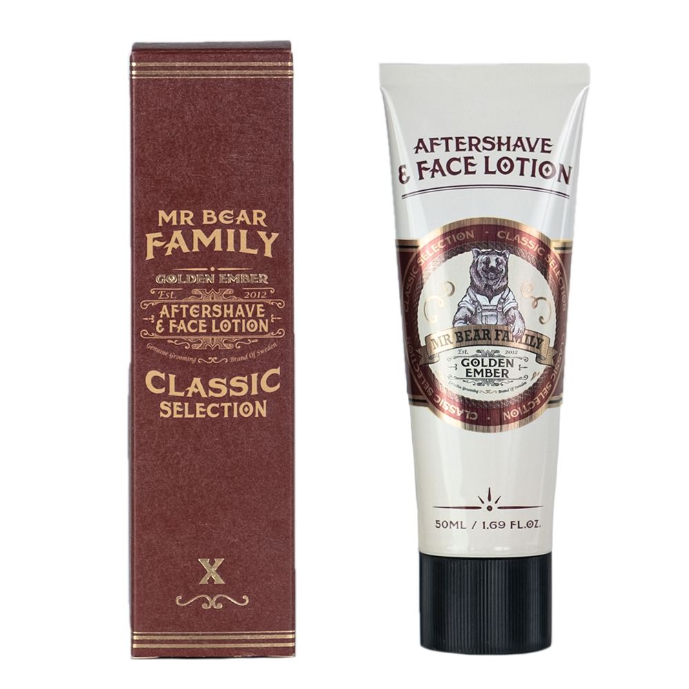 Golden Ember Aftershave & Face Lotion 50ml Ihonhoito Mr Bear Family 