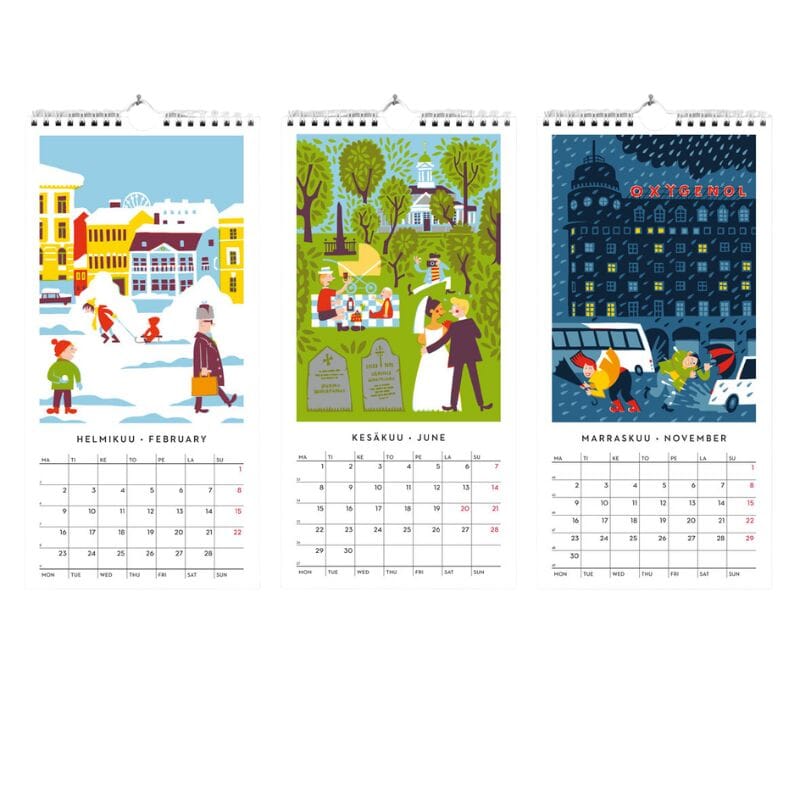 Helsinki 2026 vuosikalenteri Kalenterit Kehvola Design 