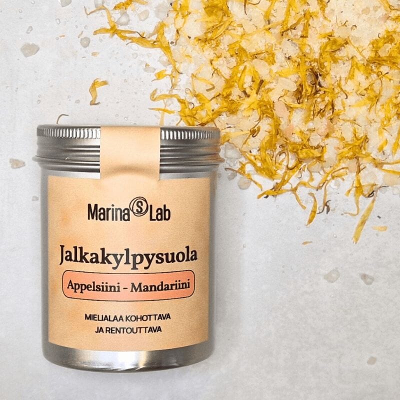 Jalkakylpysuola Appelsiini-Mandariini Jalkakylvyt Marina's Lab 