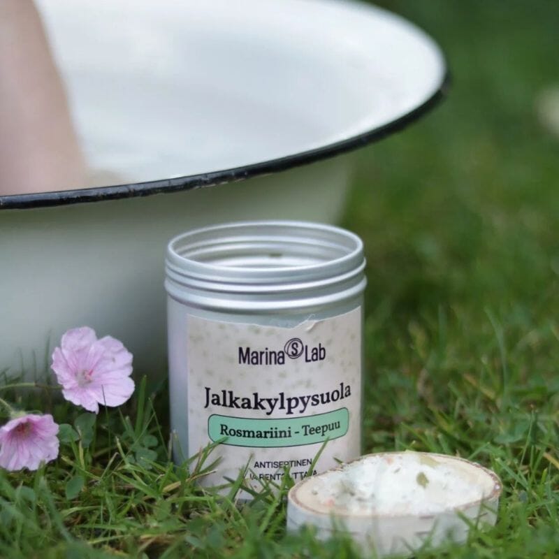 Jalkakylpysuola Rosmariini-Teepuu Jalkakylvyt Marinas Lab 