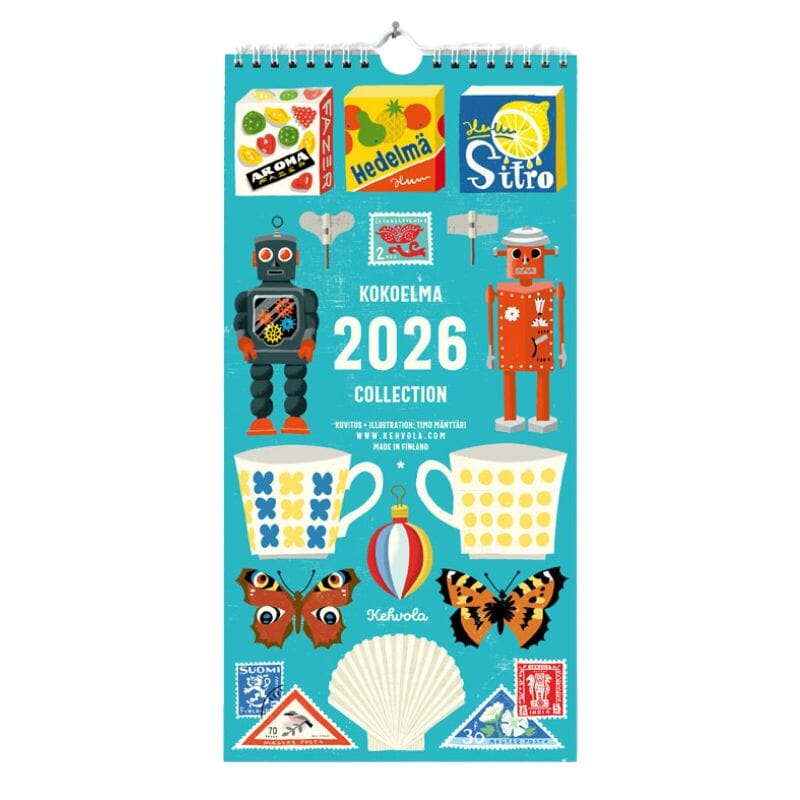 Kokoelma 2026 vuosikalenteri Kalenterit Kehvola Design 