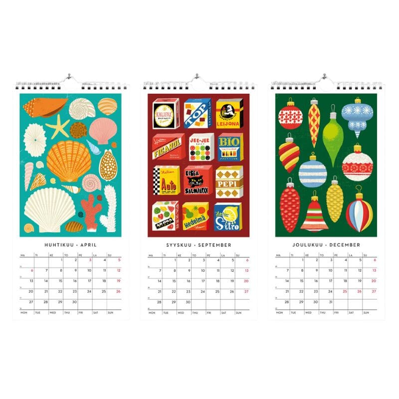 Kokoelma 2026 vuosikalenteri Kalenterit Kehvola Design 