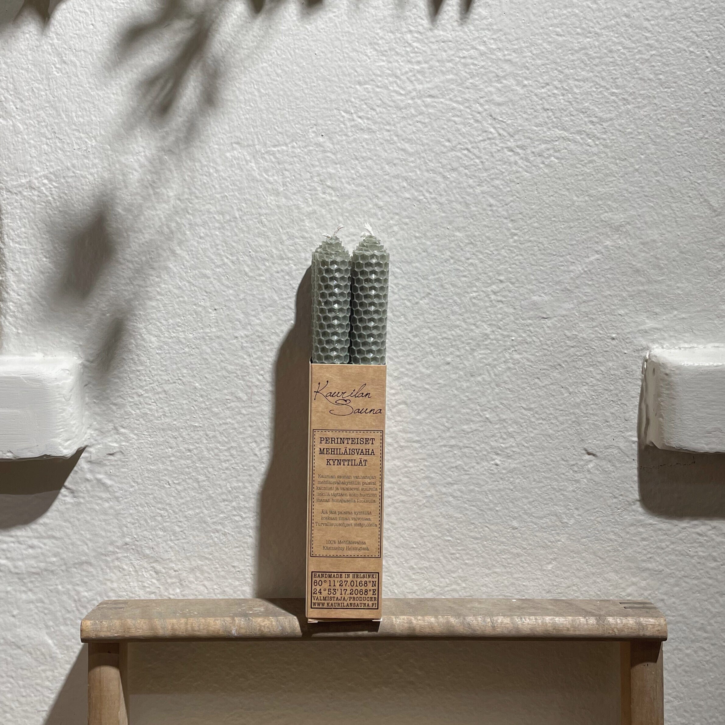 Mehiläisvahakynttilät - Salvia 4 kpl Kynttilät Kaurilan Sauna 