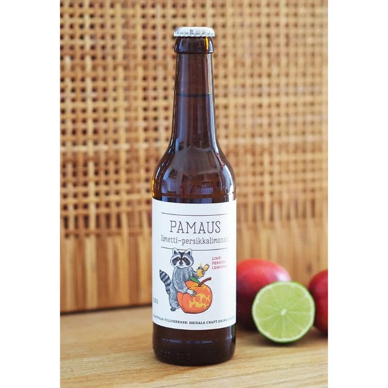 Pamaus limetti-persikkalimonadi Juomat Heisala Craft 