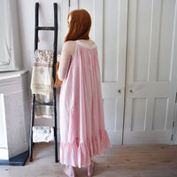Pink Jodie naisten hihaton yöpaita / mekko Puuvillavaatteet Powell Craft 