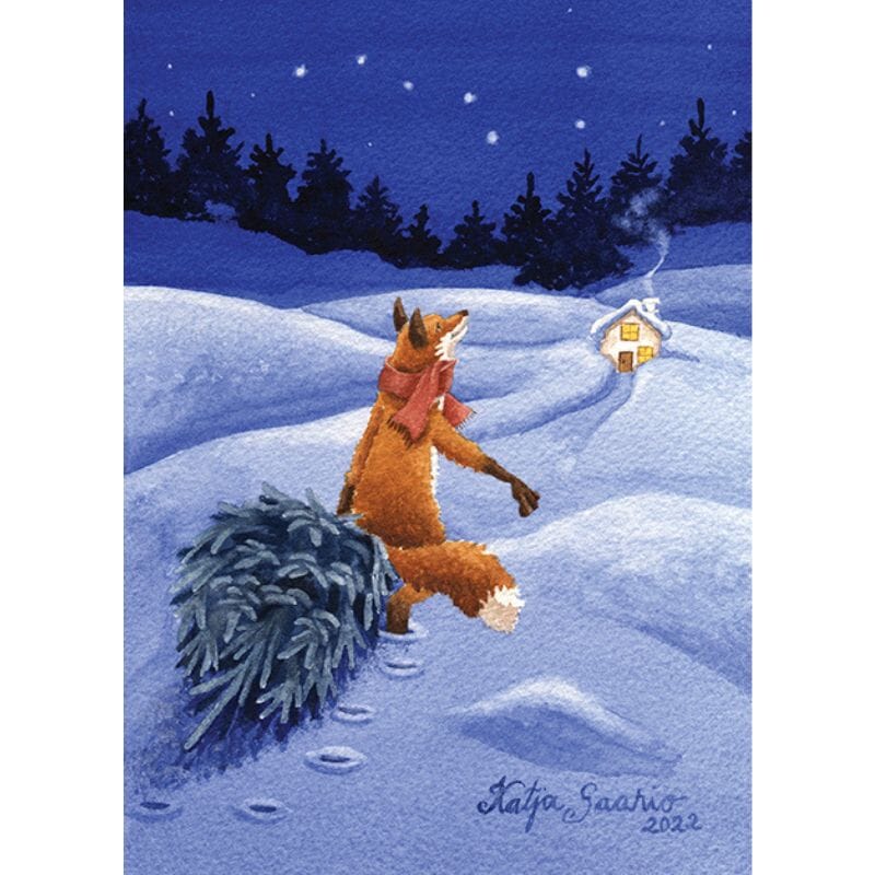 Postikortti - Joulukuusi kotiin Postikortit Katja Saario 