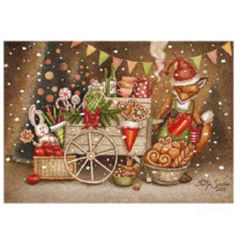 Postikortti - Joulumyyjäiset Postikortit Katja Saario 