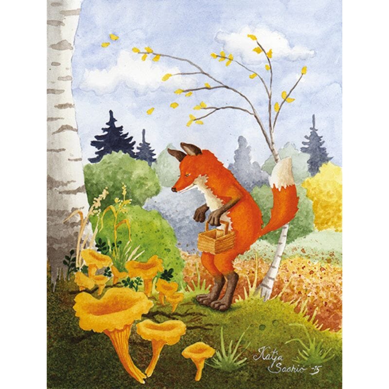 Postikortti - Kanttarellin keruu Postikortit Katja Saario 