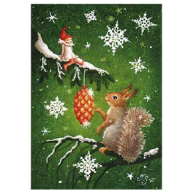 Postikortti - Käpykoriste Postikortit Katja Saario 