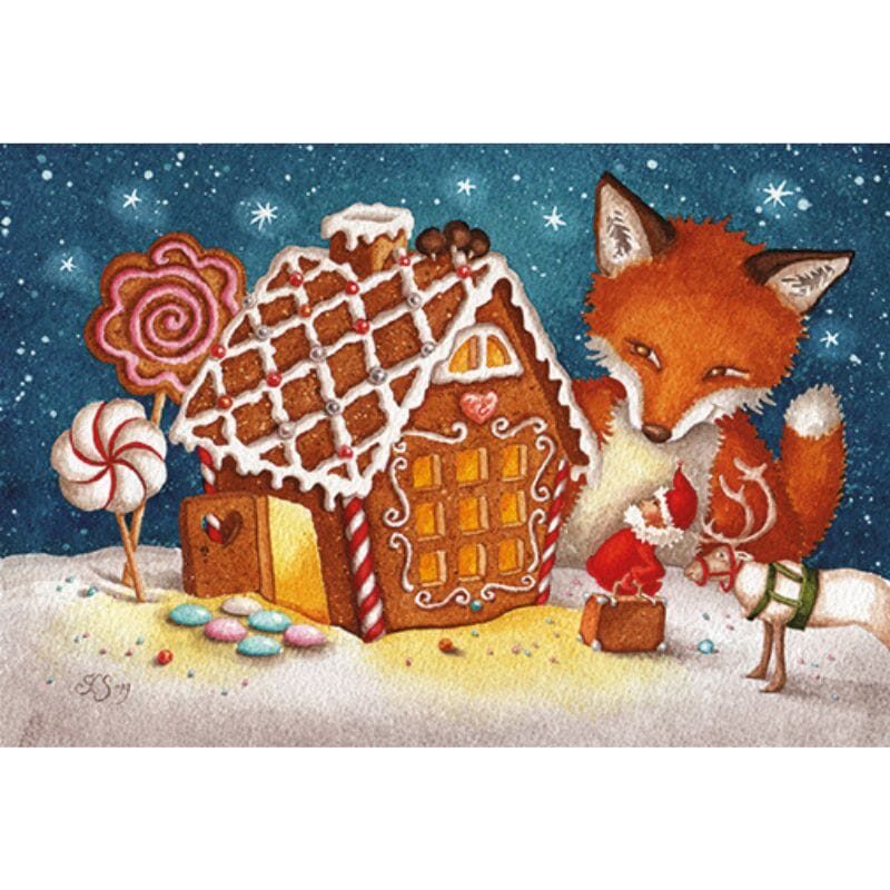 Postikortti - Piparkakkutalo Postikortit Katja Saario 