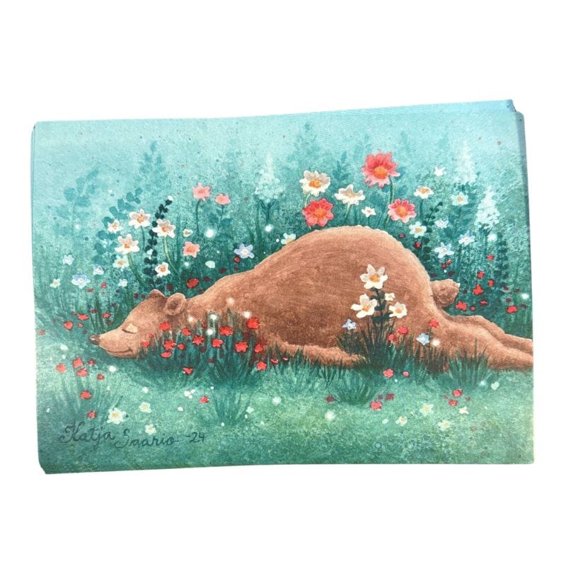 Postikortti - Raukea nalle Postikortit Katja Saario 