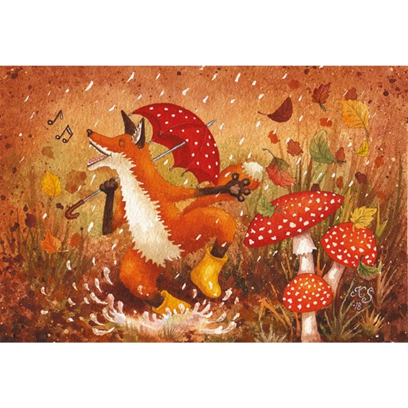 Postikortti - Singing in the rain Postikortit Katja Saario 