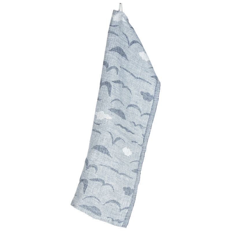 Rannalla pellavapyyhe - valko-sininen 46 x 70 cm Pyyhkeet Lapuan Kankurit 