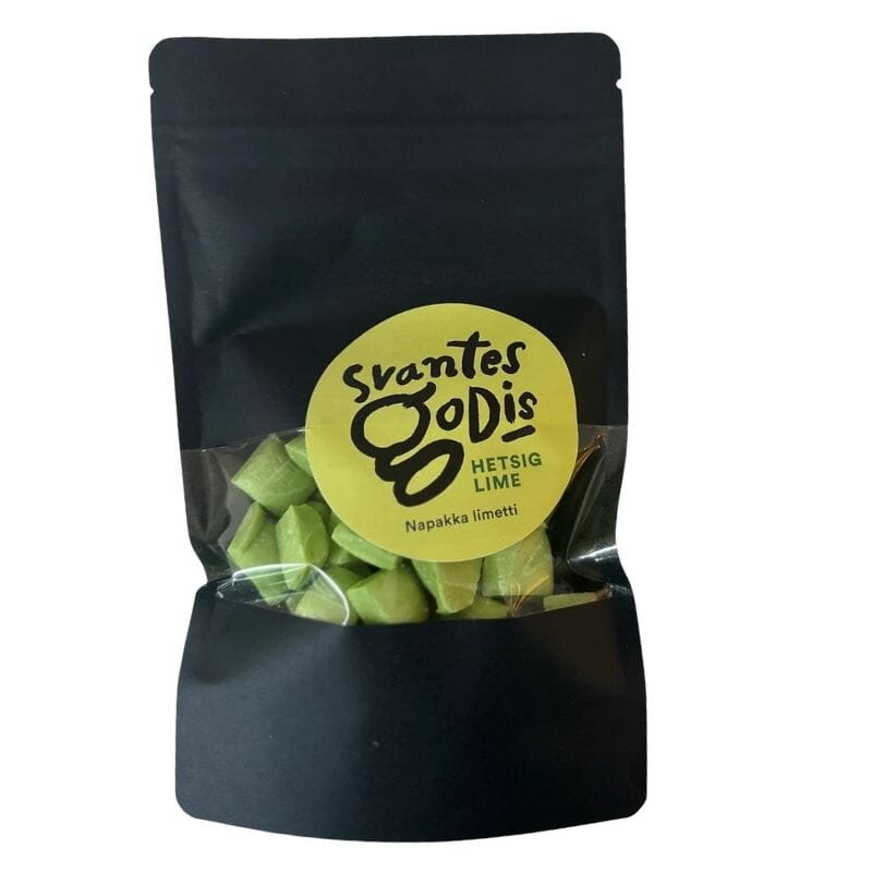 Svantes Godis Hetsig Lime, Napakka Lime 100g Makeiset Svantes Godis 