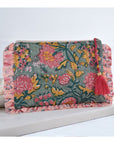 Toilettilaukku - Green, Lemon & Pink Mixed Print Laukut Powell Craft 
