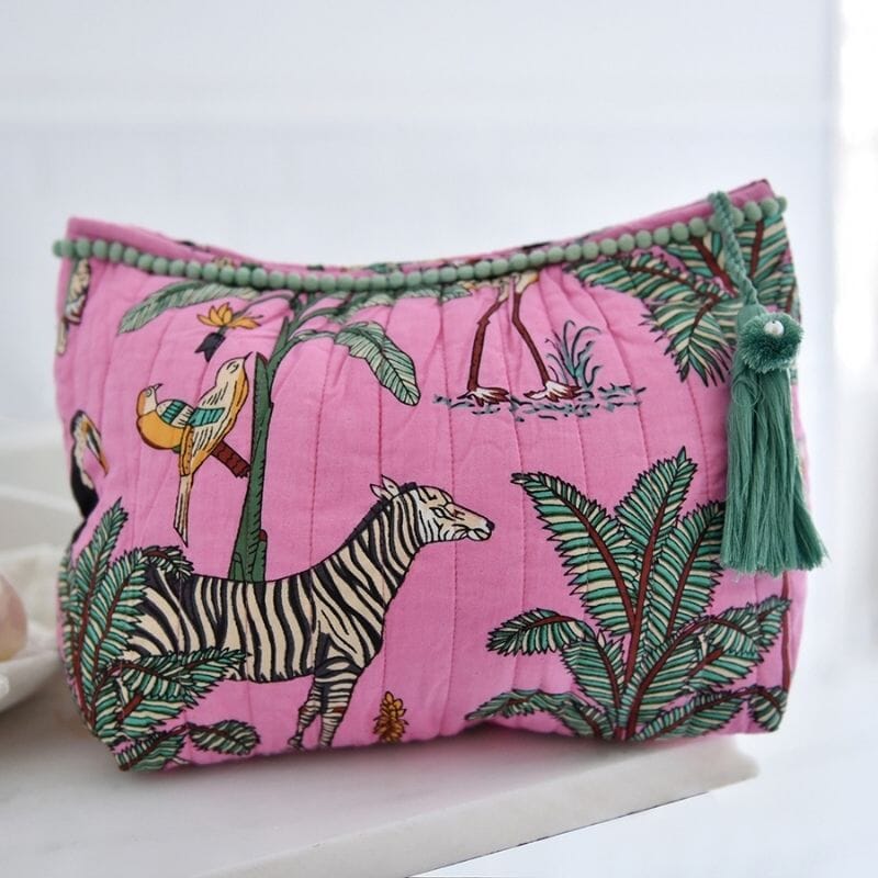 Toilettilaukku - Pink Safari Print Laukut Powell Craft 