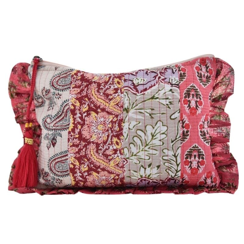 Toilettilaukku - Red & Pink Quilted Laukut Powell Craft 