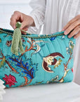 Toilettilaukku - Teal Exotic Flower Print Laukut Powell Craft 