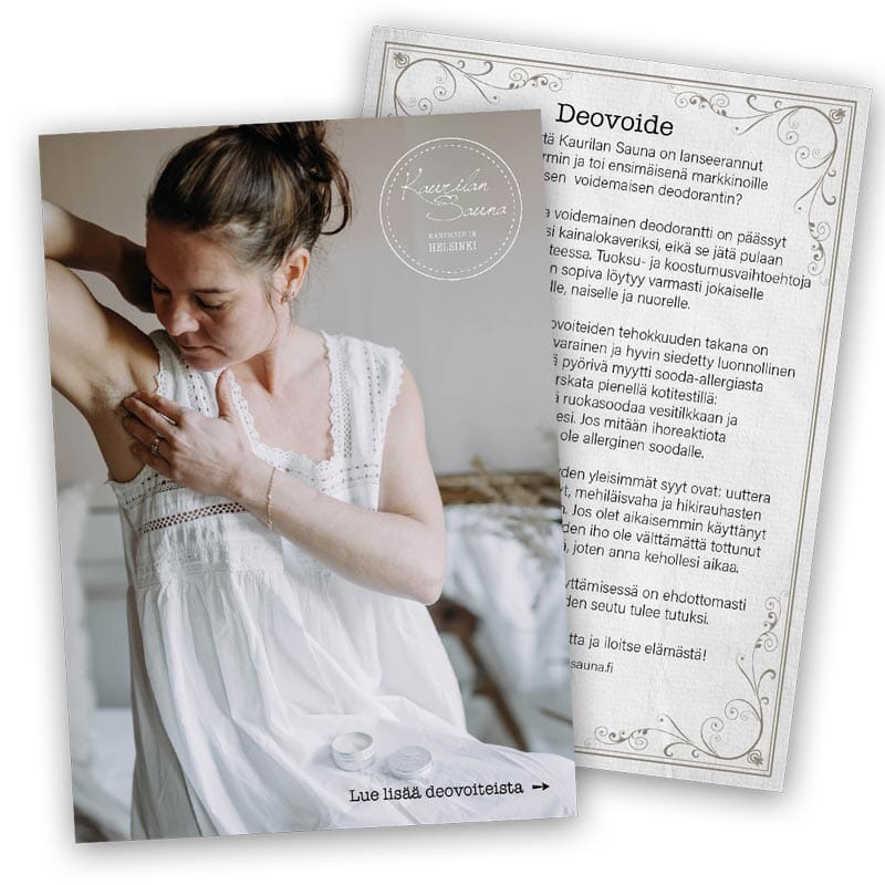 Tuotekortti - Deovoide - 6 kpl Mainosmateriaalit Kaurilan Sauna 