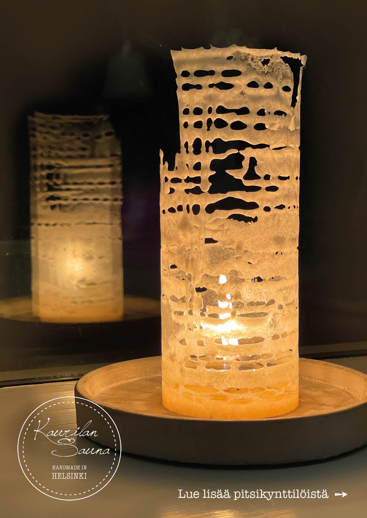 Tuotekortti - Pitsikynttilä - 6 kpl Mainosmateriaalit Kaurilan Sauna 