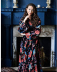 Velvet Burnt Orange Print naisten kimono aamutakki Puuvillavaatteet Powell Craft 