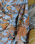 Velvet Grey, Colar & Mustard Floral naisten kimono aamutakki Puuvillavaatteet Powell Craft 