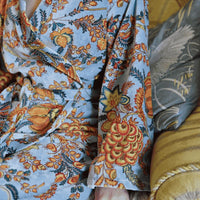 Velvet Grey, Colar & Mustard Floral naisten kimono aamutakki Puuvillavaatteet Powell Craft 