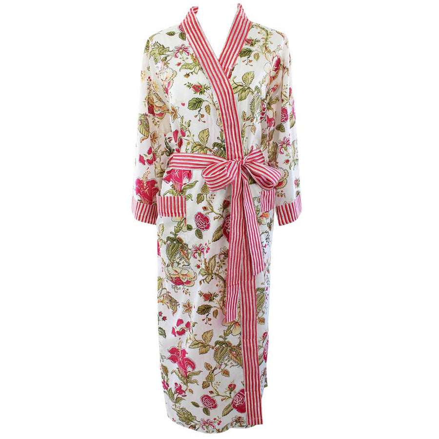 Crimson Garden naisten kimono aamutakki Puuvillavaatteet Powell Craft 
