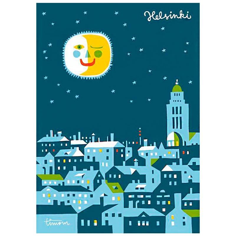 Good Night Helsinki postikortti Postikortit Kehvola Design 