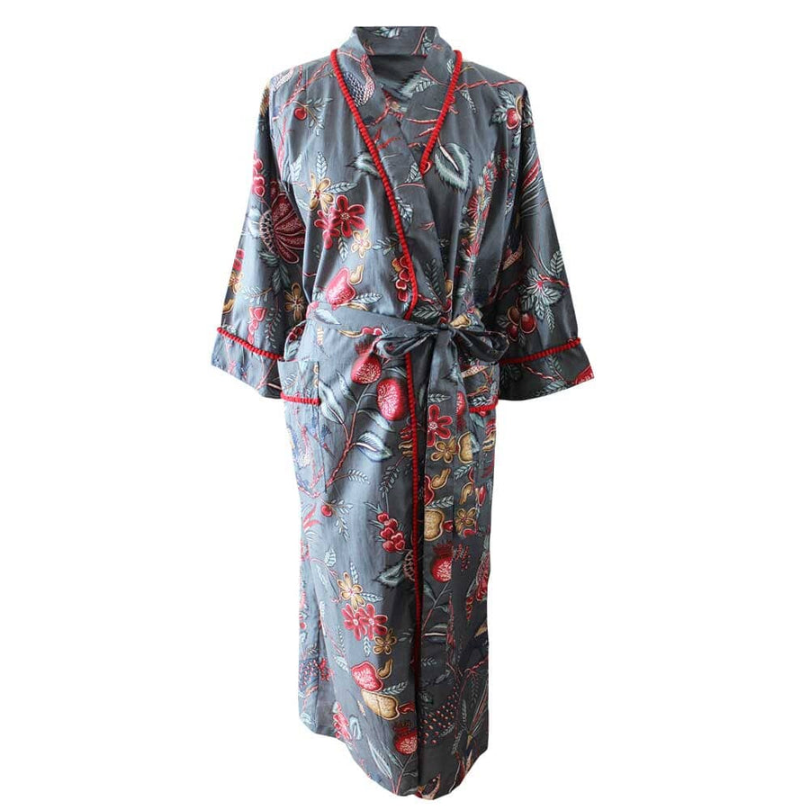 Grey Fruit naisten kimono aamutakki Puuvillavaatteet Powell Craft 