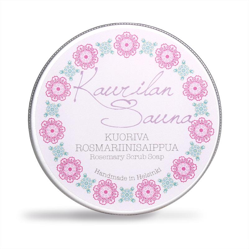 Kuoriva Rosmariinisaippua 110 g METALLI- TAI PAHVIRASIASSA - OUTLET Kosmetiikka Kaurilan Sauna 