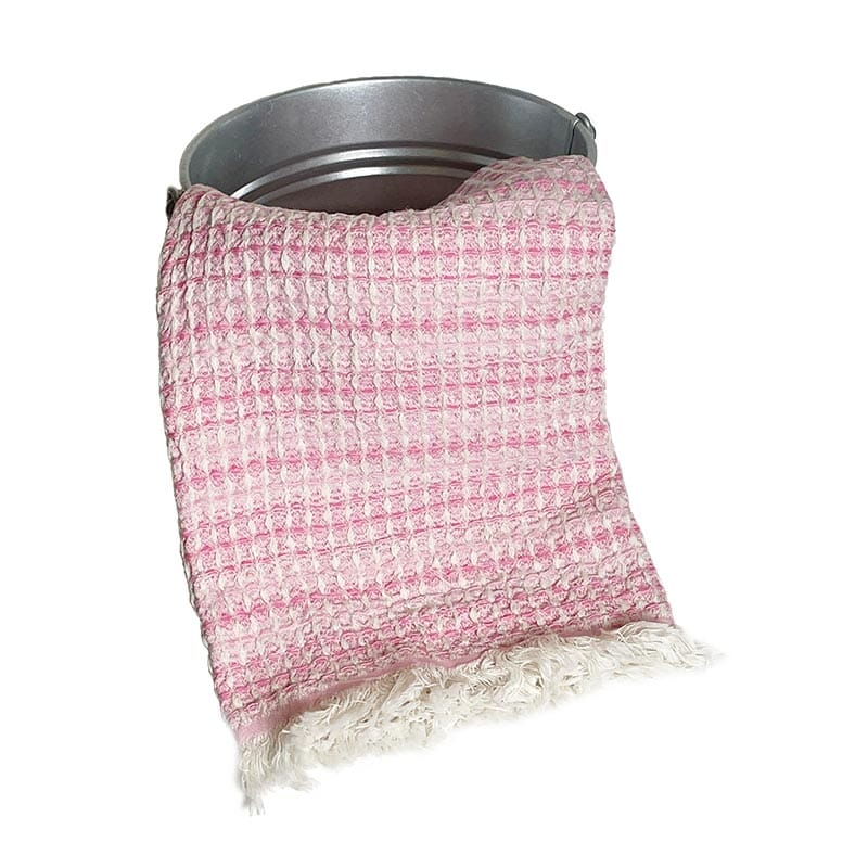 Liisin Hamam-vohvelipyyhe - Useita eri värejä Pyyhkeet Saunatonttu Vaaleanpunainen 
