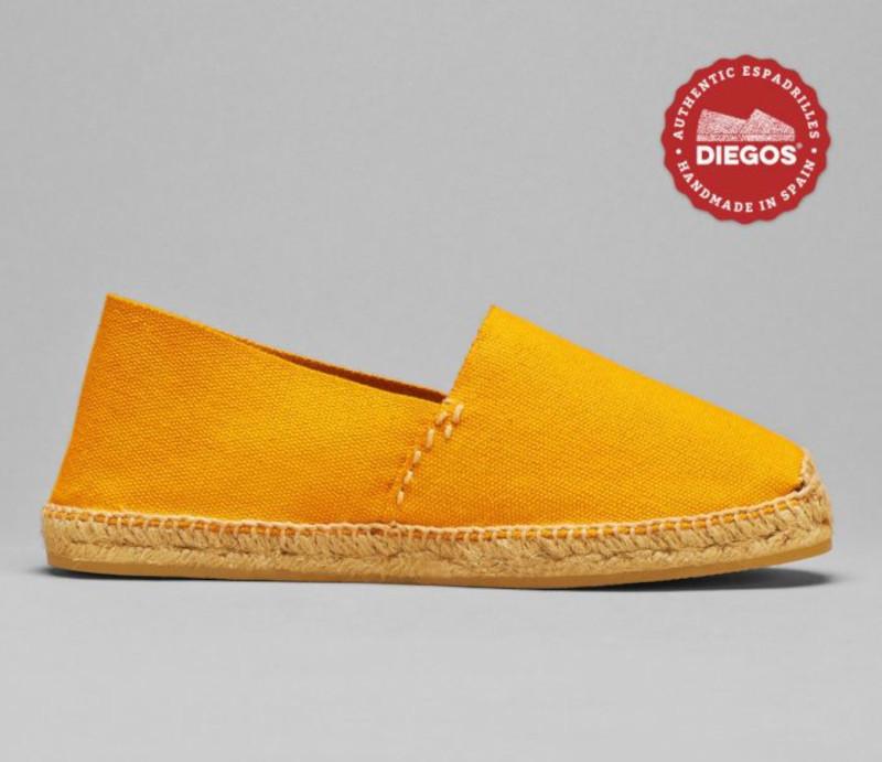 Naisten matalat classic espadrillot, golden amber Shoes Diegos 