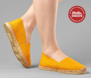 Naisten matalat classic espadrillot, golden amber Shoes Diegos 