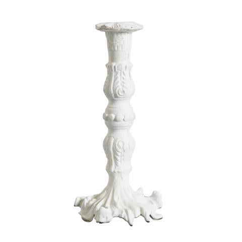Nero valurautainen kynttilänjalka 24 cm valkoinen sisustus Affari of Sweden 