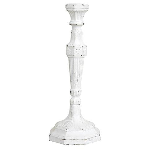 Nero valurautainen kynttilänjalka 28 cm valkoinen sisustus Affari of Sweden 
