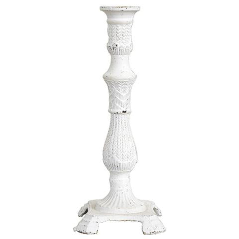Nero valurautainen kynttilänjalka 29 cm valkoinen sisustus Affari of Sweden 