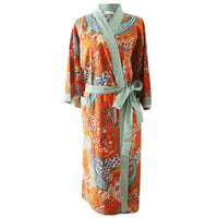 Orange Paisley naisten kimono aamutakki Puuvillavaatteet Powell Craft 