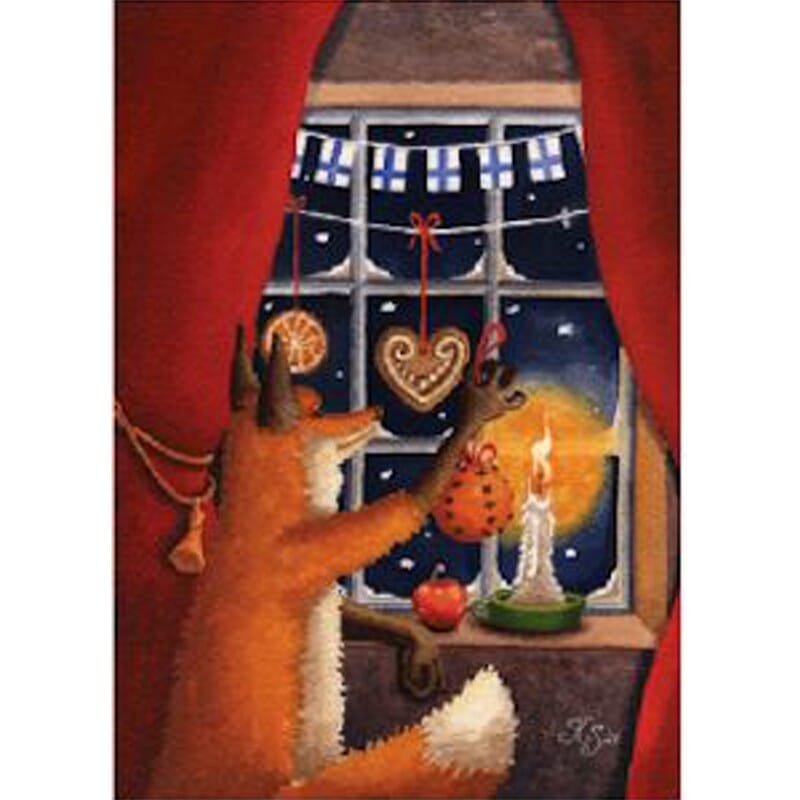 Postikortti - Kettu koristelee Postikortit Katja Saario 