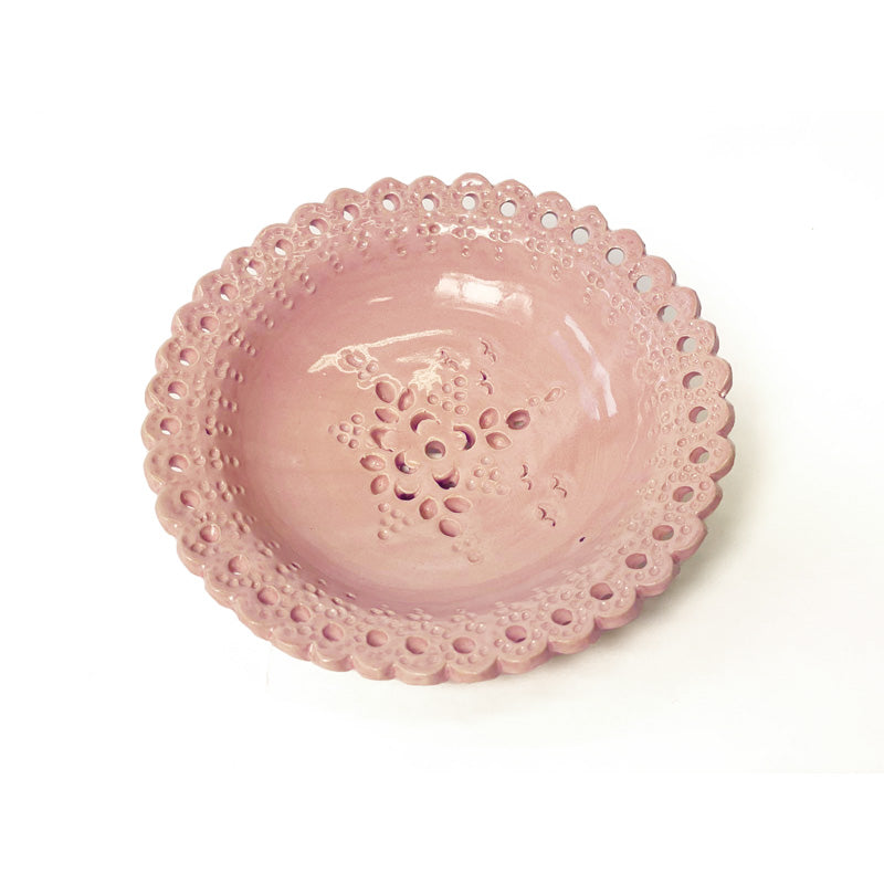 Saippua-alusta pitsikeramiikkaa, iso - useita värejä Saippuakupit Savipaja Tuliaistupa Vanha Roosa 